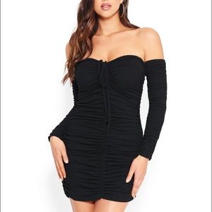 Bebe ruched dress